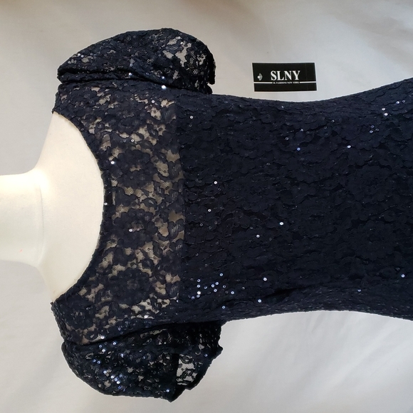 Robe Noire Femme S.L. Fashions - Taille 10 - Mi-mollet - Neuve Avec étiquettes